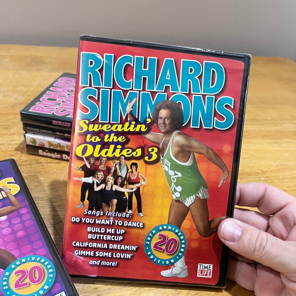 Richard Simmons Sweatin to the Oldies 1-4 DVD Set Party Boogie Down 7 DVDs NEW - Picture 3 of 7